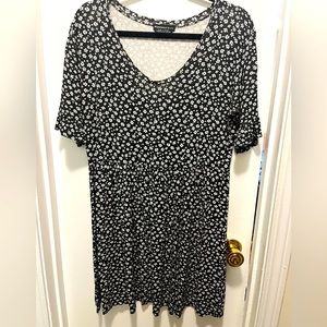 Wednesdays Girl black and white floral mini dress